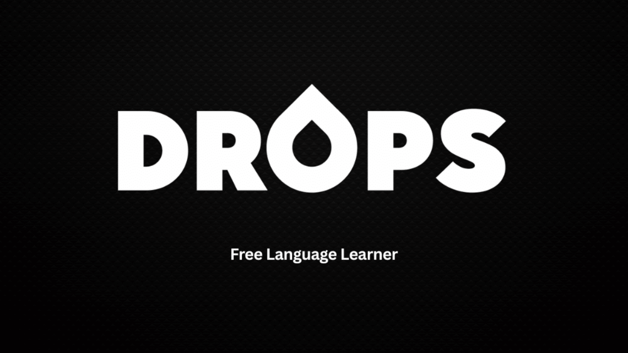 Drops language learning app logo featuring a blue droplet icon and brand name on a white background.