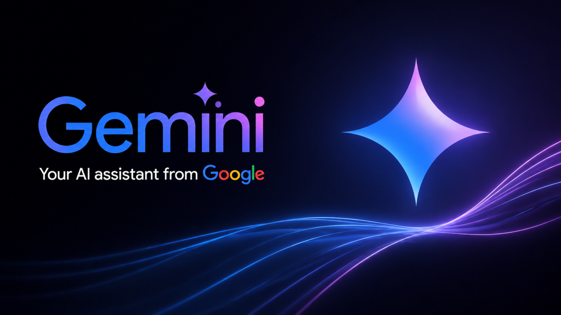gemini logo for Google AI assistant with research and workspace features