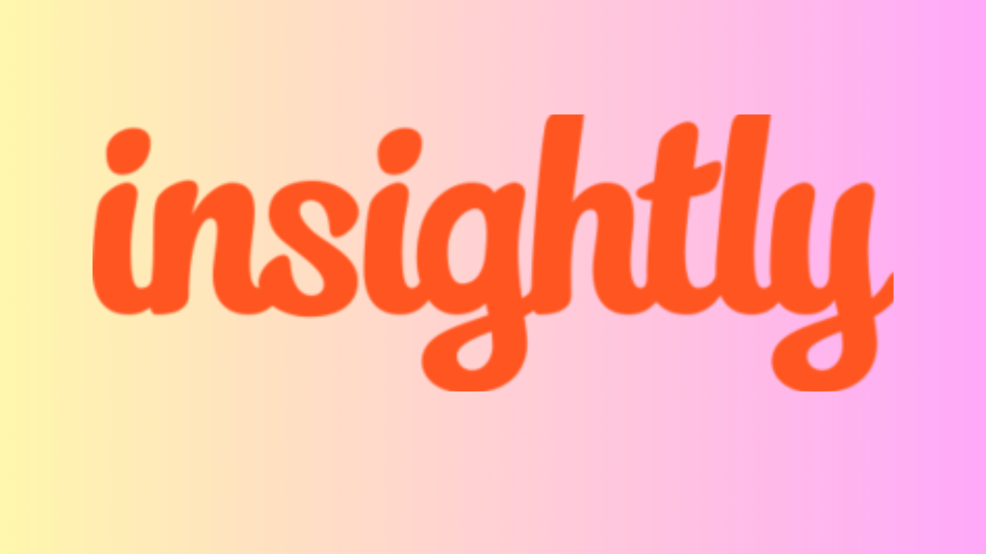 Insightly CRM logo in orange script on yellow-pink gradient background