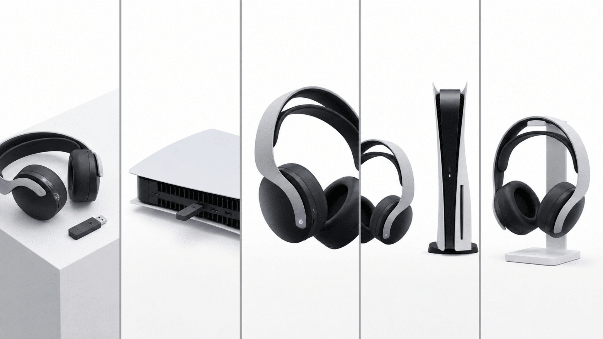 USB dongle connecting wireless headphones to a PS5 console