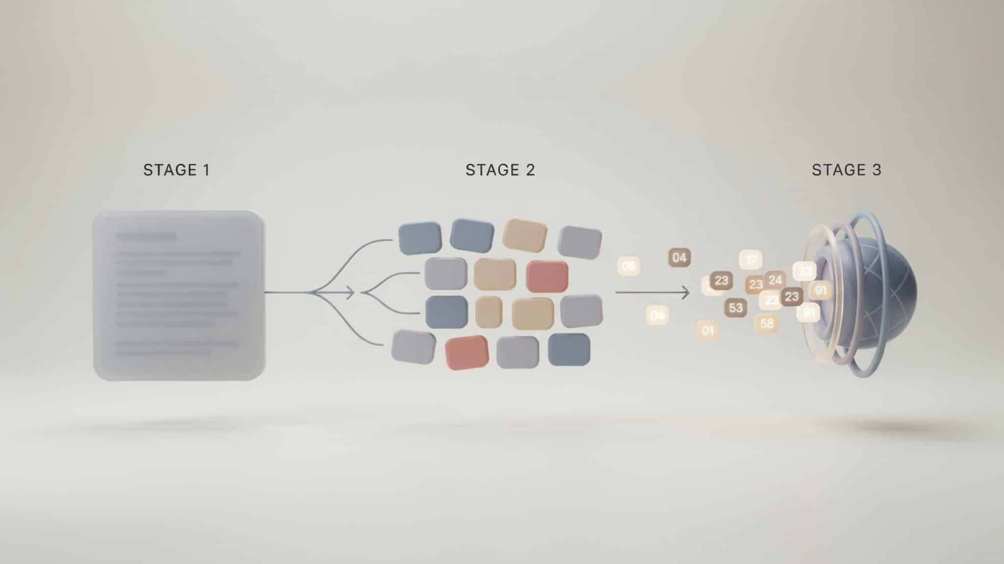 visual diagram showing tokenization process splitting text into tokens before processing by an ai model