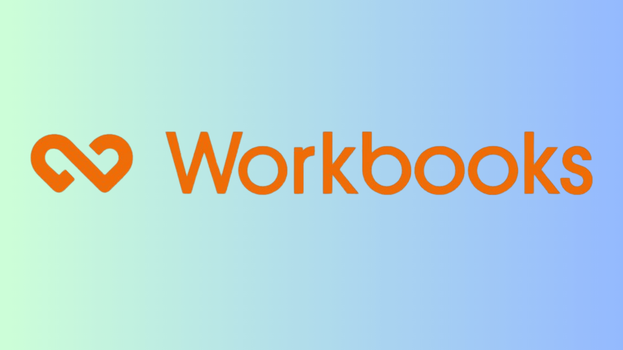 Workbooks CRM logo in orange on green-blue gradient background